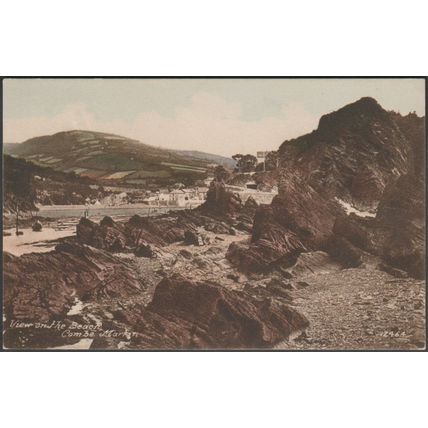 View on the Beach, Combe Martin, Devon, 1946 - HM Jarvis Postcard