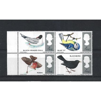 GB.British Birds set of 4.Mounted Mint.Jul25b
