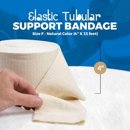 Elastic Tubular Support Bandage Size F, 10M Box - Natural Color (4" X 33 Feet) f
