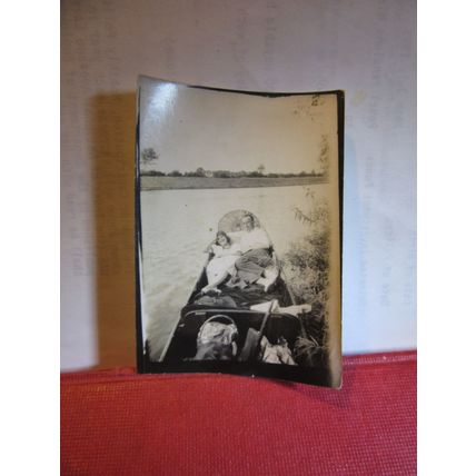 LAZING ON THE RIVER , 1920-30s? 2 x photographs =