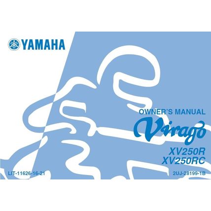 YAMAHA XV250R XV250RC VIRAGO OWNERS MANUAL 2002 MOTORCYCLE 97 PAGES IN ENGLISH