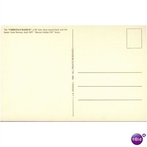 GB Postcard - The "Christian Radich"