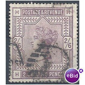 1883 SG178 2/6d Lilac Good/Fine Used Check Letters "HH".