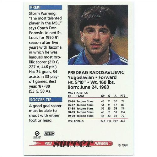 1991 Soccer Shots MSL - #067 - Preki