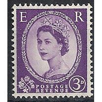 1957 SG566 3d Deep Lilac Wilding with Graphite Lines Unmounted Mint . ..