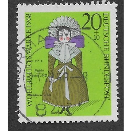 GER 1968 20pf+ 10 'WELFARE FUNDS' FINE USED (EBID57-040)