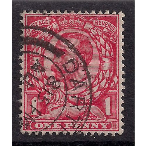 GB 1912 KGV 1d Scarlet used stamp wmk 49. ( B248 )