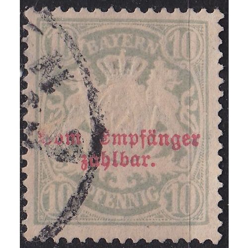 GERMANY Bayern Bavaria [Porto] MiNr 0012 B x ( O/used )