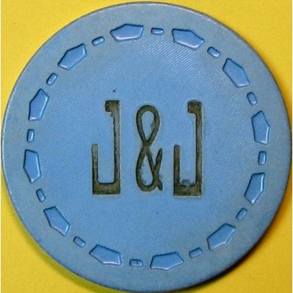 J&J Club. Vintage Casino Chip. Santa Cruz, CA. 1969. Q52.