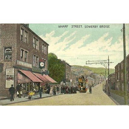 Yorkshire SOWERBY BRIDGE Wharf Street Postcard (Ryburn)