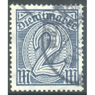Germany 1922 - 2mk bluish grey- dienstmarke - used