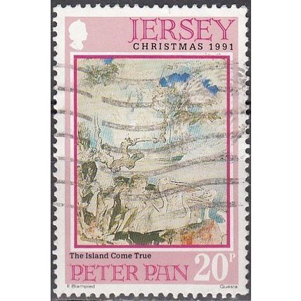 Jersey 1991 Michel 560 O Cote (2008) 0.90 Euro Noël Peter Pan