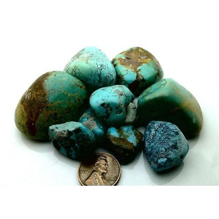 Chinese Turquoise Gemstone Carving Cabbing Rough Lot 1