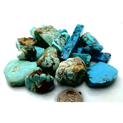 Arizona Turquoise Gemstone Carving Cabbing Rough Lot 5
