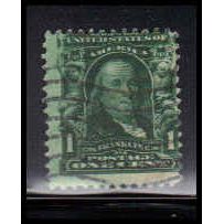Used 300 1c Benjamin Franklin Average K0719