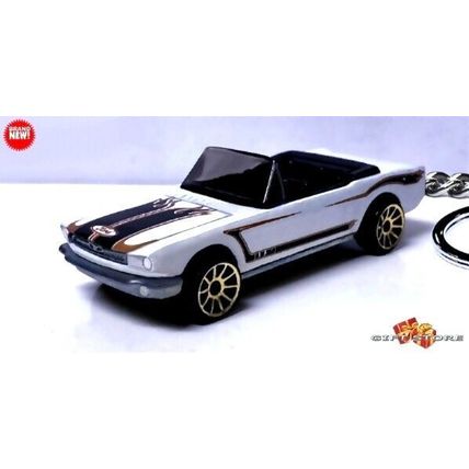 RARE CUSTOM KEYCHAIN WHITE 64½/65/66 FORD MUSTANG CONVERTIBLE GREAT GIFT