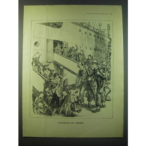 1940 Cartoon by E.H. Shepard - Gangways of Empire