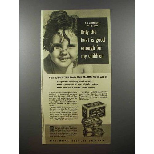 1940 Nabisco Honey Maid Graham Crackers Ad