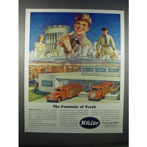 1946 White Trucks Ad - The Fountain of Youth