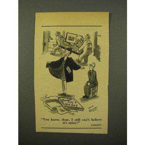 1947 Cartoon by George Reckas - Can't Believe It's Mine