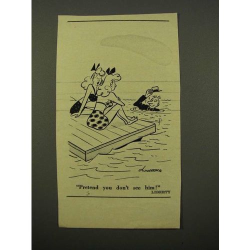 1947 Cartoon by Gus Lundberg - Pretend You Don't See