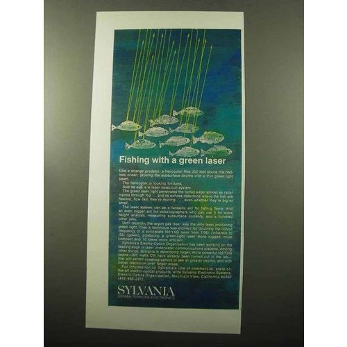 1969 Sylvania Nd:YAG Laser Ad - Fishing With Laser