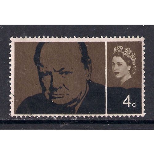 GB 1965 QE2 4d Churchill Commemoration used stamp ( F989 )