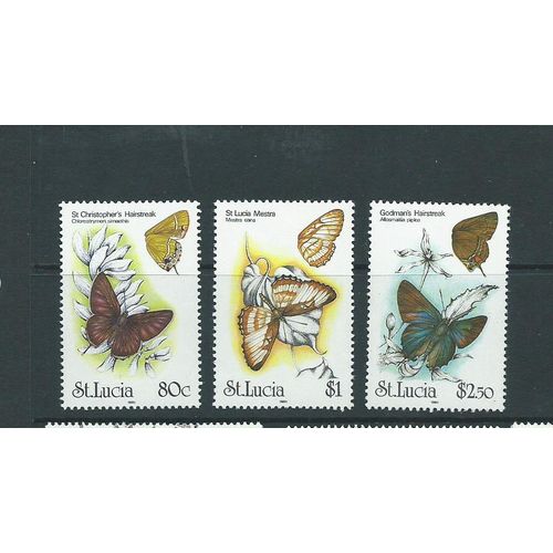 st.lucia butterflies no 6oc mnh sg1065 sg 1065