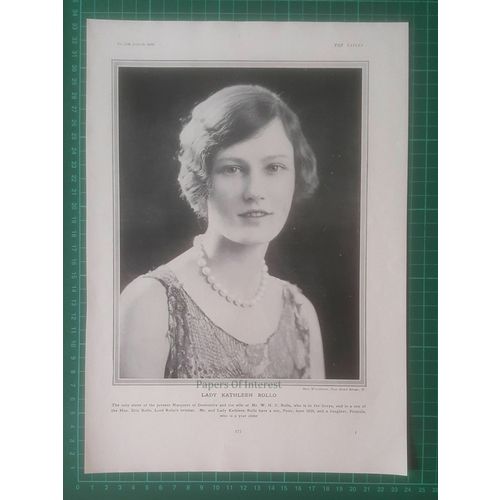 X464) Lady Kathleen Rollo Marquess Of Downshire Eric Rollo Primula - 1924 Clip