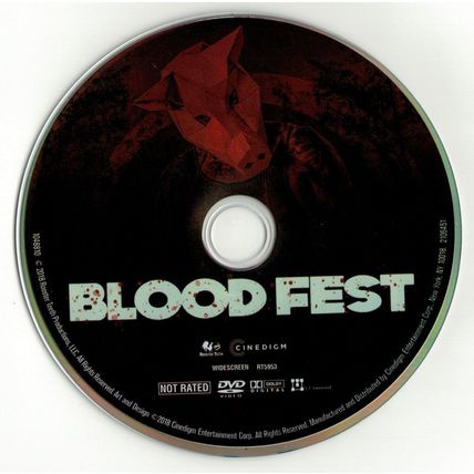 Blood Fest (DVD disc) Robbie Kay, Jacob Batalon