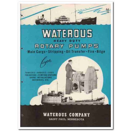 Waterous Company 1945 vintage industrial catalog rotary pumps