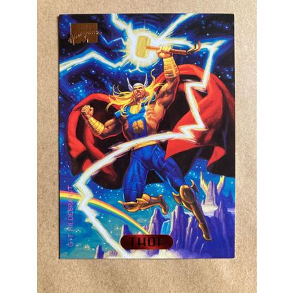 Marvel Masterpieces 1994 Base trading Card # 124 Thor (B) Fleer