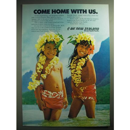 1974 Air New Zealand Advertisement - Come Home with us