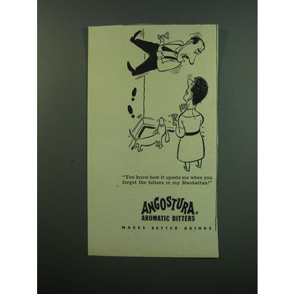 1949 Angostura Aromatic Bitters Ad - Virgil Partch - You know how it upsets Me