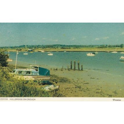 Boats at Hillbridge On Crouch Near Southend Essex 1970s Rare Postcard