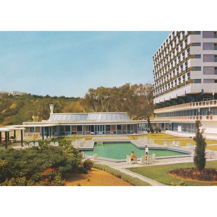 Waiter by Guests Swimming Pool Hotel Amilcar Tunisia Postcard