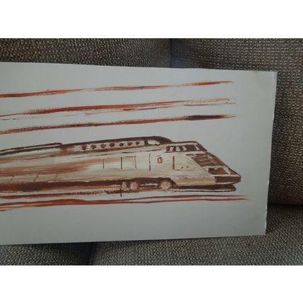 Oil Painting of an Express Train - Signed Julie West