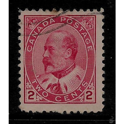 CANADA 1903 EDWARD VII 2c ROSE CARMINE SG 176 FINE USED#3