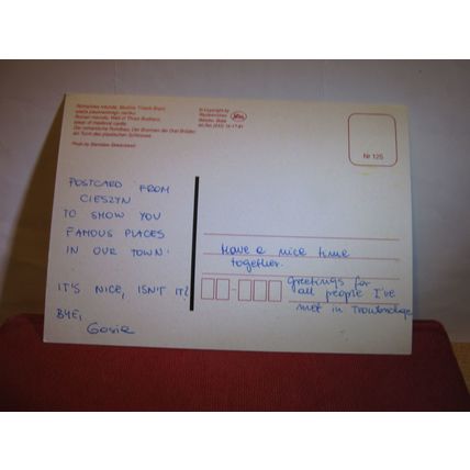 CIESZYN, POLAND used postcard not posted#