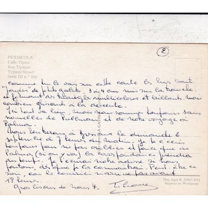 Persicola Calle Tipica Spain Postcard used corner crease