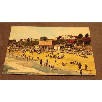 Harvey Barton postcard - West Beach scene - Clacton on sea, Essex