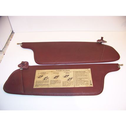 1977 DODGE ROYAL MONACO BURGUNDY SUNVISORS OEM 76 75 74 CHRYSLER PLYMOUTH