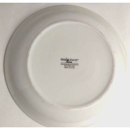 (4) Main Stays Home Ceramic - Salad Serving Plates - Apple Design - Farmhouse