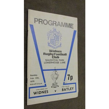 1976 Rugby Football League programme - Widnes v Batley ( Challenge Cup )