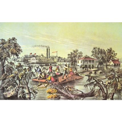 HIGH WATER IN THE MISSISSIPPI 1952 Frances Flora Bond Palmer PRINT