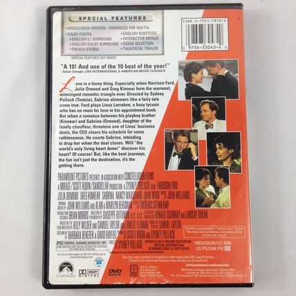 Sabrina - 1995 - Romance/Comedy - DVD - Rated PG - Used