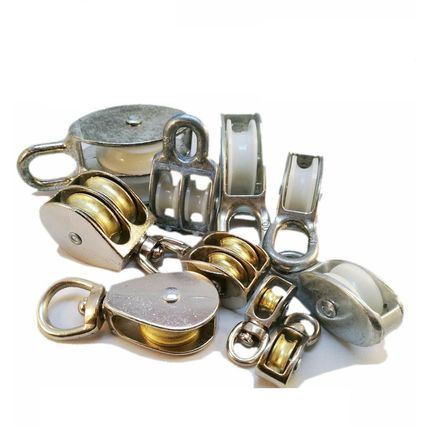 Single Double Revolving Pulley Rope Size of 4mm - 16mm Zinc and Nickel Plated