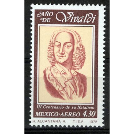 Antonio Vilvaldi, Composer Mexico C589 MNH Zayix Stamps 1224S0139m