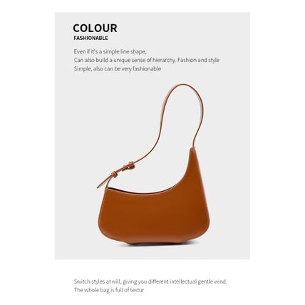 Genuine Leather Women Small Shoulder Purse Handbag Brown