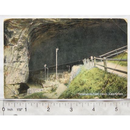 vintage postcard Entrance to Peak Caves, Castleton